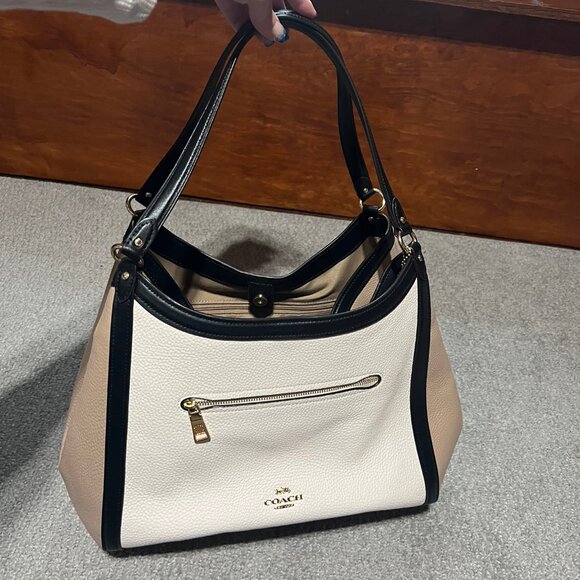 *LIKE NEW* COACH Leather KRISTY Shoulder Bag Colorblock - Picture 1 of 4